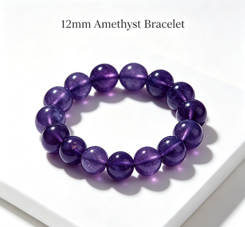 Amethyst Bracelet — Natural Stone Strand