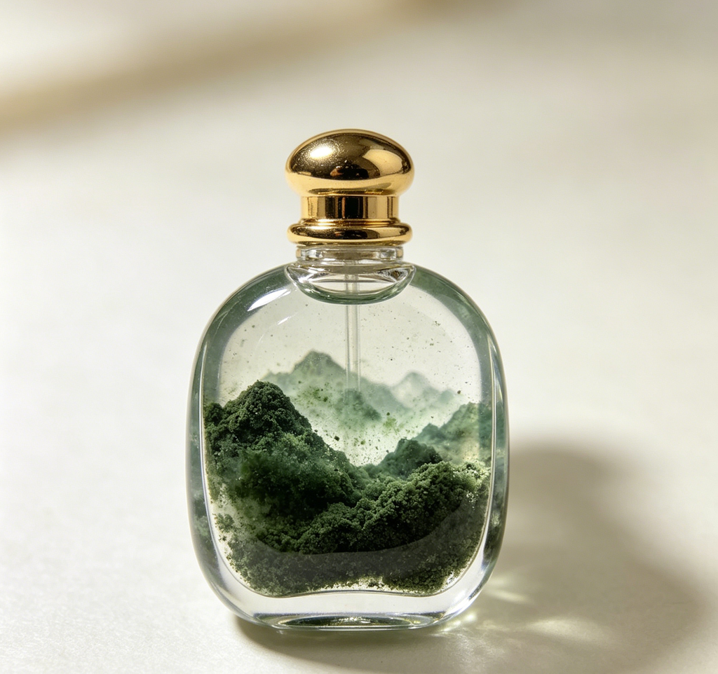 Green Phantom Quartz Crystal Perfume Bottle Necklace