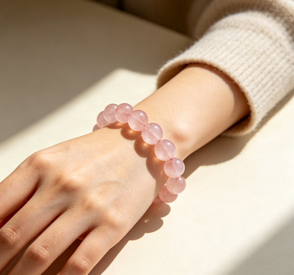 Rose Quartz Bracelet — Love & Self-Acceptance