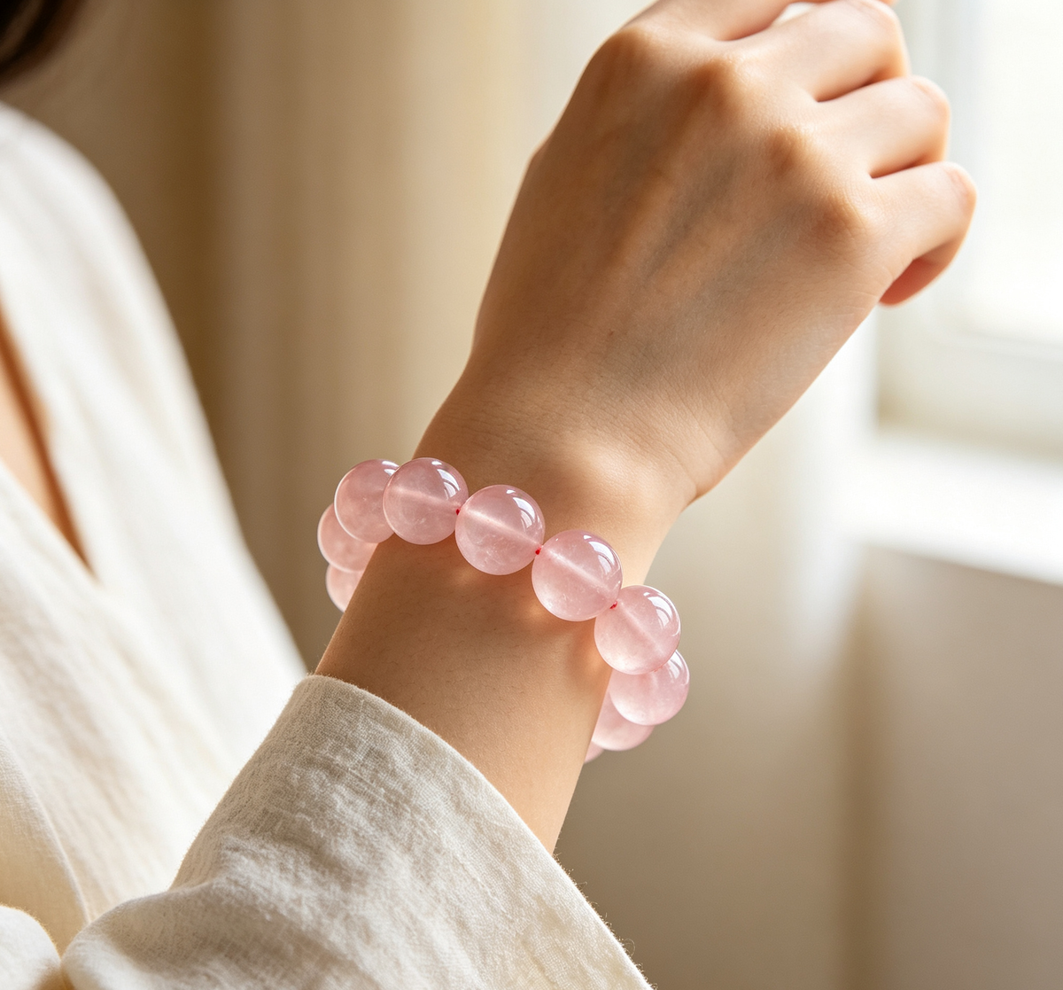 Rose Quartz Bracelet — Love & Self-Acceptance