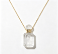 Clear Quartz Crystal Perfume Bottle Necklace