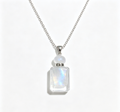 Moonstone Crystal Perfume Bottle Necklace